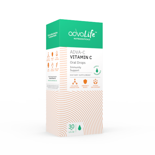 Gotas de vitamina C para adultos (caja de botella)
