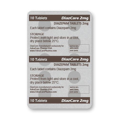 Comprimidos de Diazepam (blíster de 10 comprimidos)
