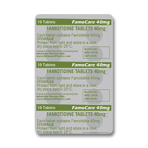 Famotidine Tablets (blister of 10 tablets)