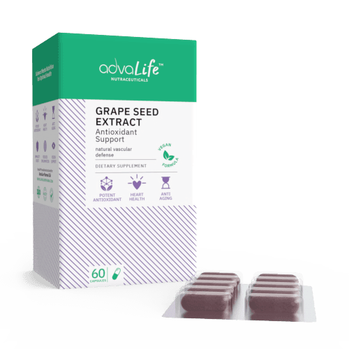 Cápsulas de Extracto de Semilla de Uva (1 caja y 1 burbuja)