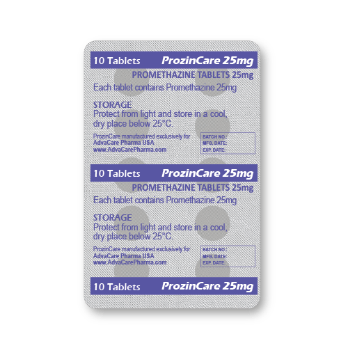 Promethazine HCL Tablets (blister of 10 tablets)