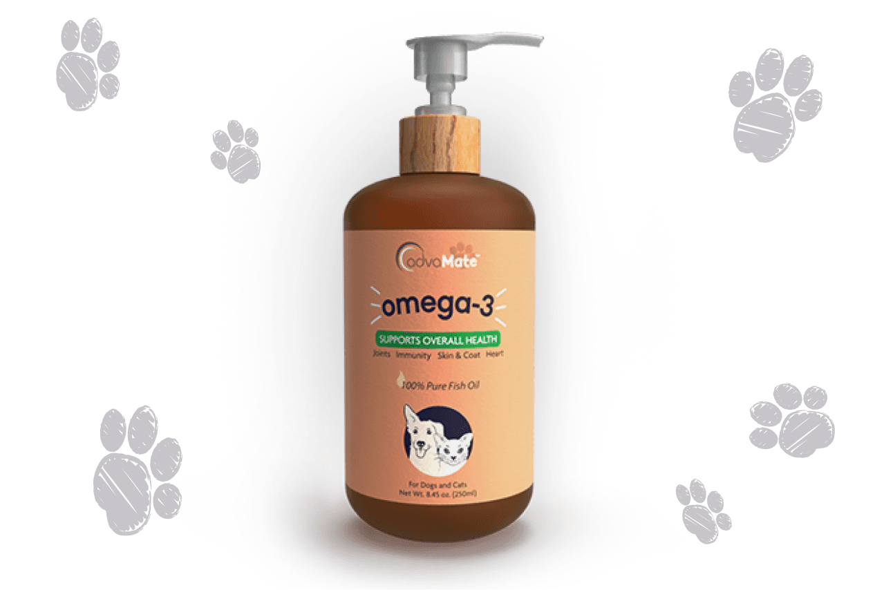 Suplemento de aceite de pescado Omega-3 de AdvaMate para la salud de perros y gatos