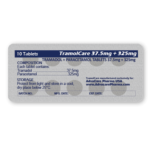 Comprimidos de Tramadol + Paracetamol (blíster de 10 comprimidos)