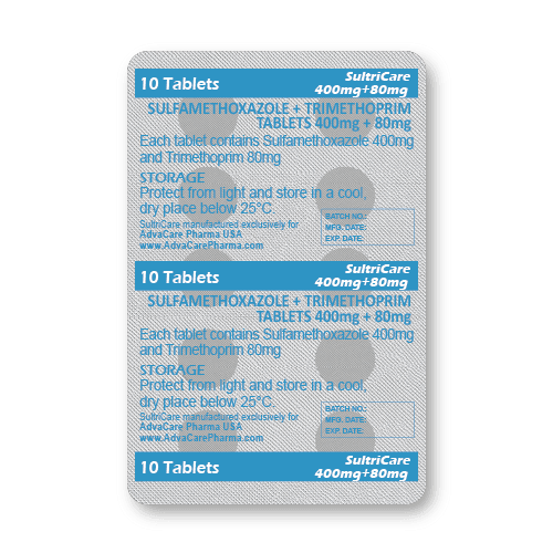 Sulfamethoxazole + Trimethoprim Tablets (blister of 10 tablets)