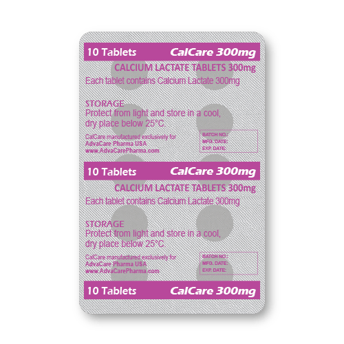 Calcium Lactate Tablets (blister of 10 tablets)