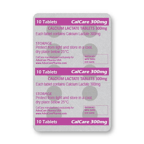 Comprimés de Lactate de Calcium (blister de 10 comprimés)