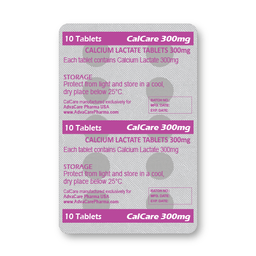 Lactate de Calcium Comprimés (plaquette de 10 comprimés)