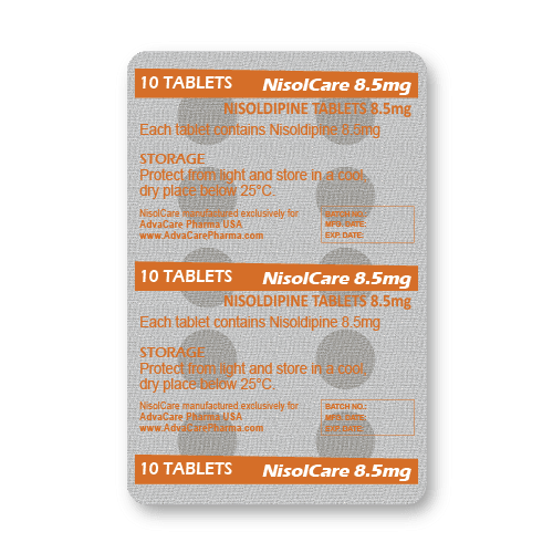 Nisoldipine Tablets (blister of 10 tablets)