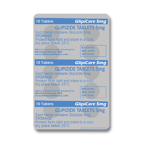 Glipizide Tablets (blister of 10 tablets)
