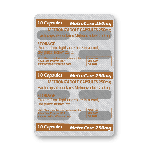 Cápsulas de Metronidazol (blíster de 10 cápsulas)
