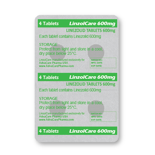 Linezolid Tablets (blister of 4 tablets)