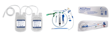 Set complet de transfusion sanguine fabriqué par AdvaCare Pharma.