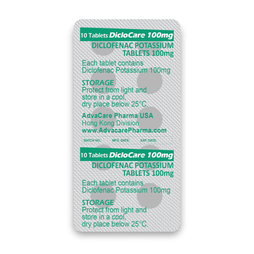 Comprimés de Potassium Diclofénac (blister de 10 comprimés)