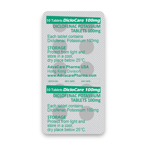 Diclofenac Potassium Tablets (blister of 10 tablets)