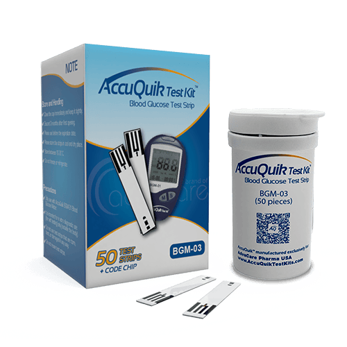 Glucose Test Strips (box and bottle of 50 strips)