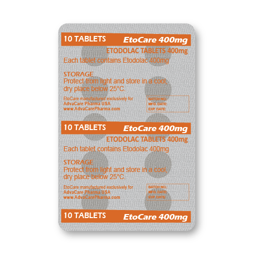 Etodolac Tablets (blister of 10 tablets)