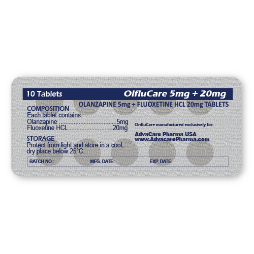 Olanzapine + Fluoxetine HCL Tablets (blister of 10 tablets)