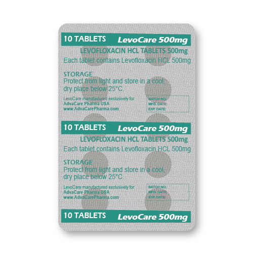 Comprimés de chlorhydrate de lévofloxacine (blister de 10 comprimés)