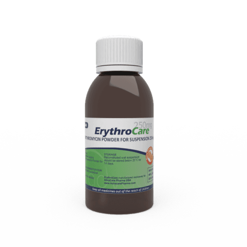 Erythromycin for Suspension (1 white plastic bottle and 1 amber plastic bottle)