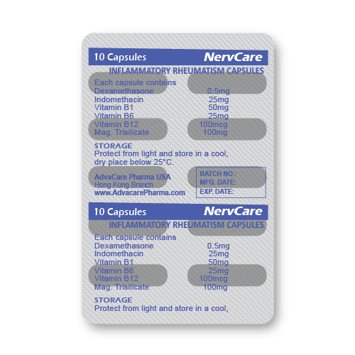 Capsules de soulagement de l'arthrite (blister de 10 capsules)