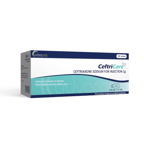Ceftriaxona Sódica para Inyección (caja de 10 viales)