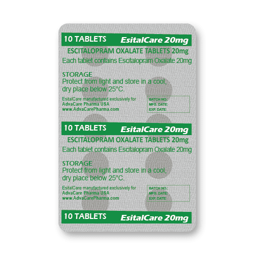 Escitalopram Oxalate Tablets (blister of 10 tablets)
