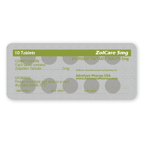 Zolpidem Tartrate Tablets (blister of 10 tablets)