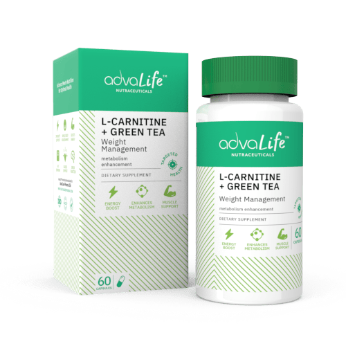 L-Carnitine + Thé Vert Capsules (1 boîte et 1 bouteille)
