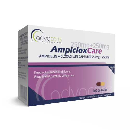 Ampicilline + Cloxacilline Capsules (boîte de 100 capsules)
