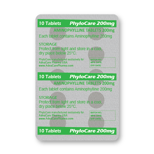 Comprimés d'Aminophylline (blister de 10 comprimés)