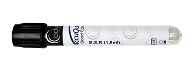 Tube de prélèvement sanguin ESR - Citrate de sodium à 3,8 (Noir)