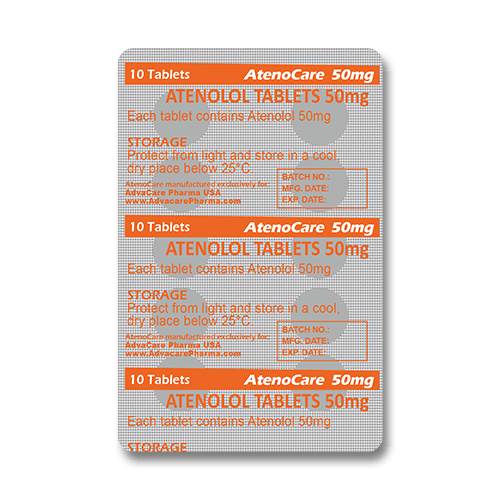 Atenolol Tablets (blister of 10 tablets)