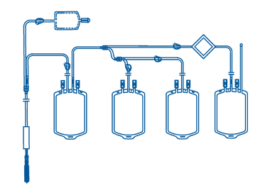 Sistema cuádruple de extracción de sangre