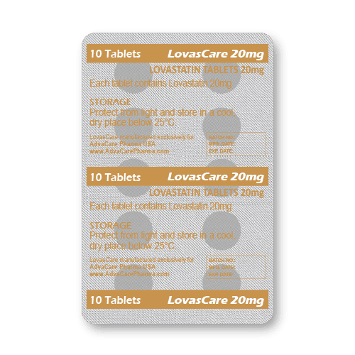 Comprimés de Lovastatine (blister de 10 comprimés)