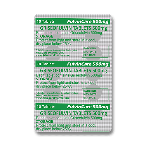 Griseofulvin Tablets (blister of 10 tablets)