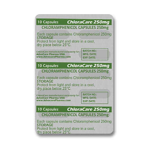 Capsules de Chloramphénicol (blister de 10 capsules)