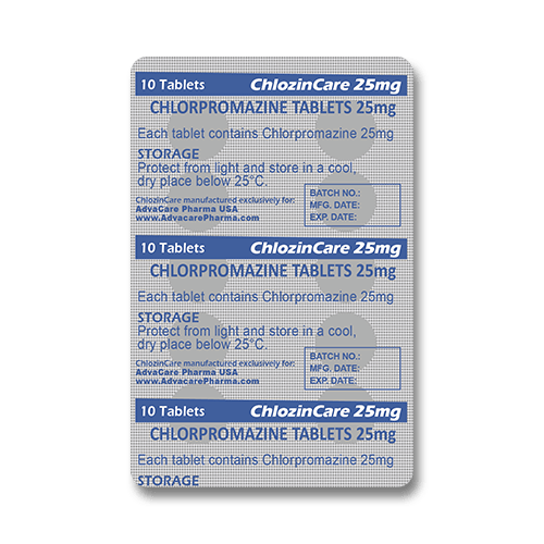 Comprimidos de Clorpromazina (blíster de 10 comprimidos)